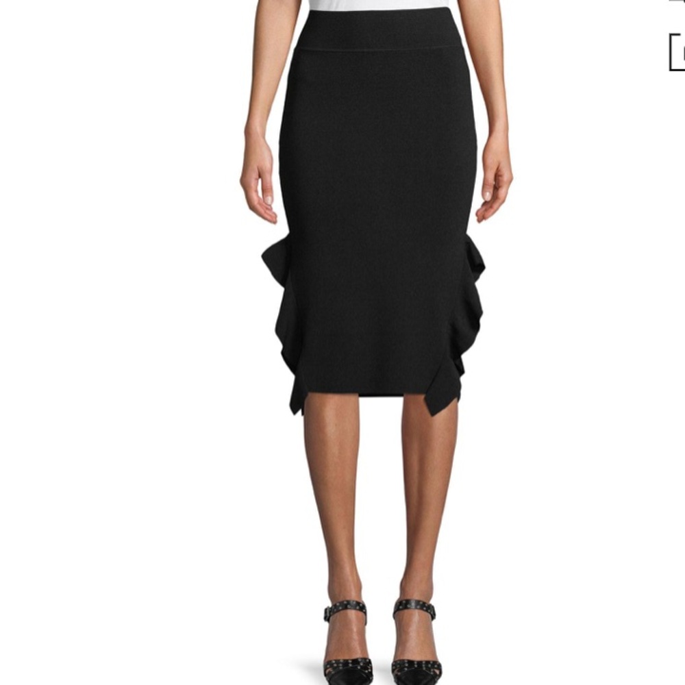 Opening Ceremony Black Side Flounce Skirt (NWT)-XS
